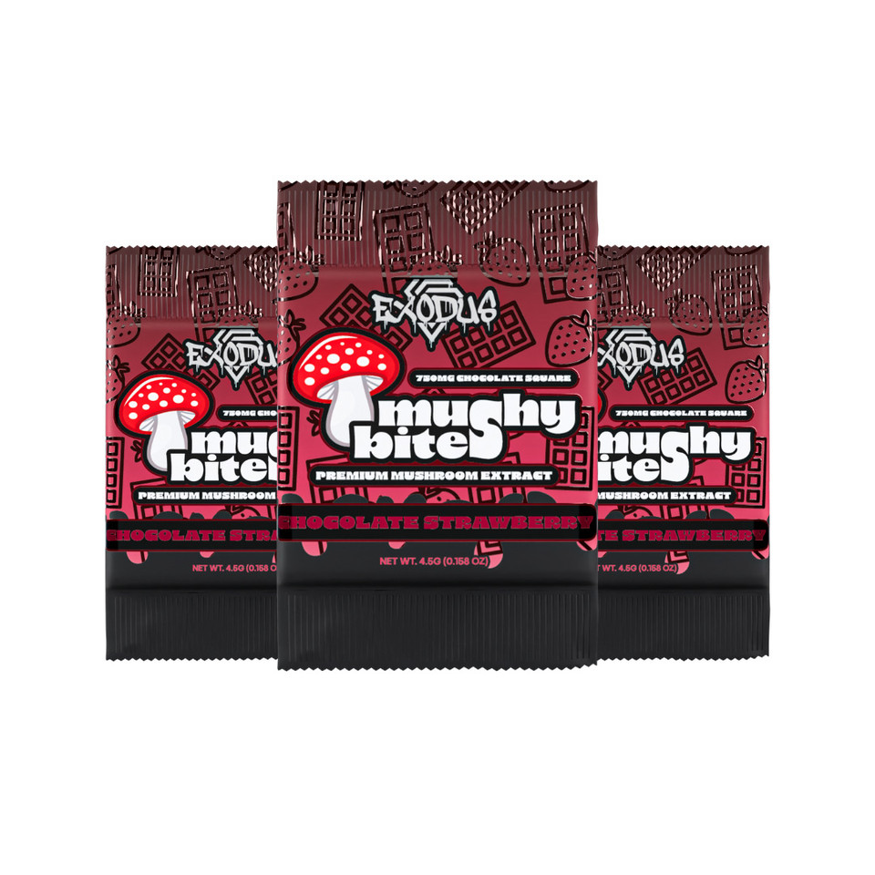 Exodus Mushy Bites Mushroom Chocolate Squares
